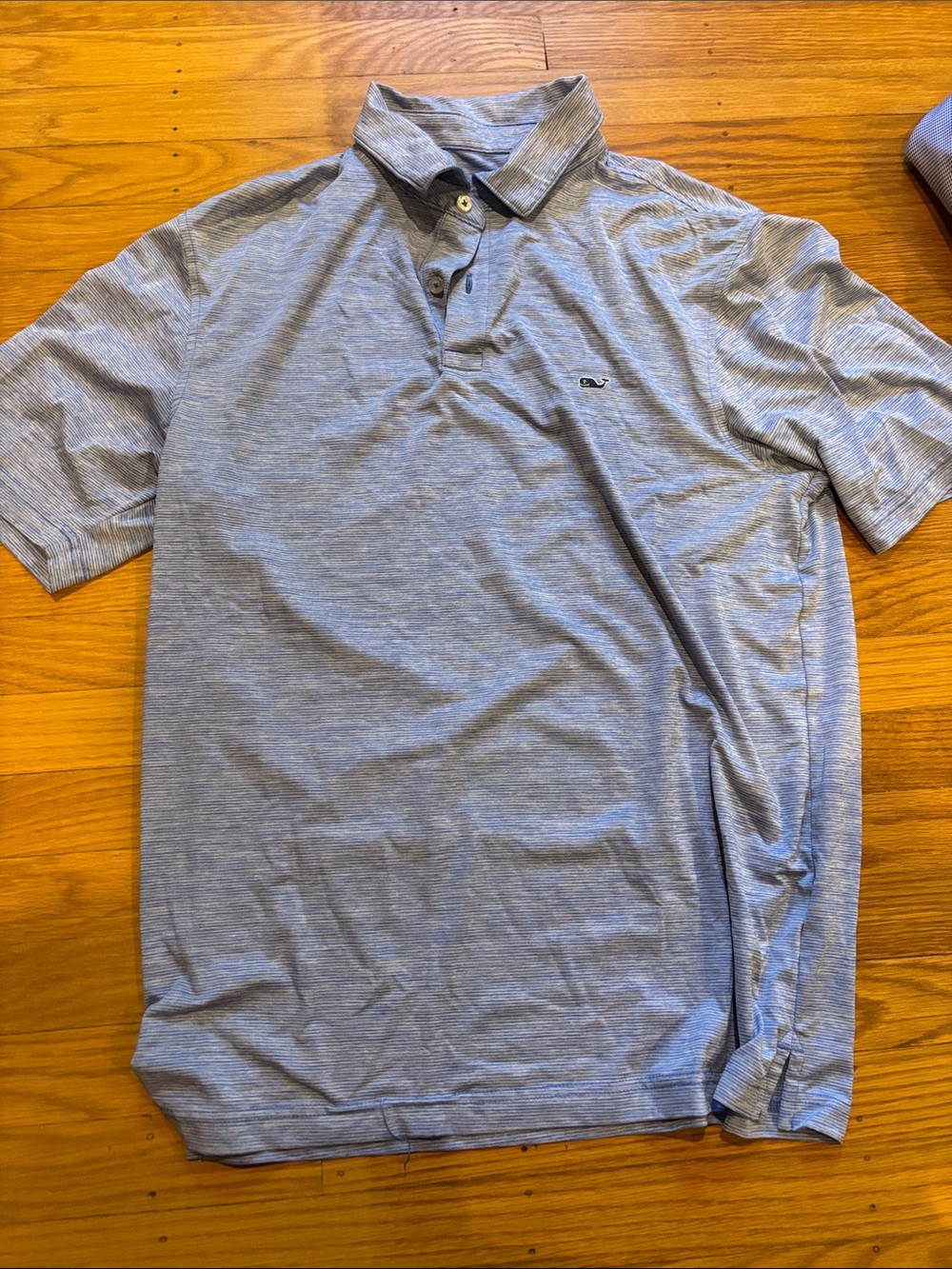 Vineyard Vines Heathered Light Blue Polo